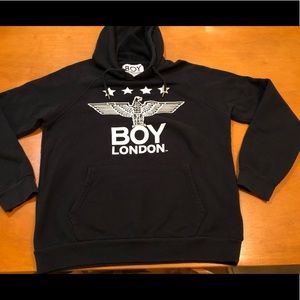 Boy London Pullover Hoodie Black Size X Large.